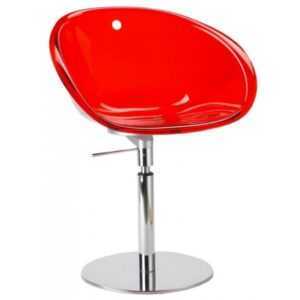 Pedrali Červená plastová otočná jídelní židle Gliss 951