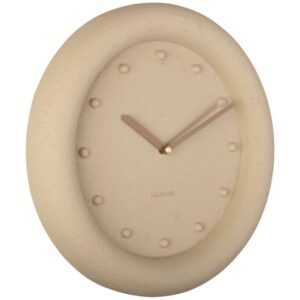 Time for home Béžové kulaté nástěnné hodiny Eirene 30 cm