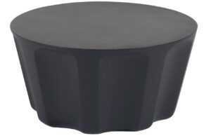 Černý cementový konfereční stolek Kave Home Vilandra Ø 60 cm