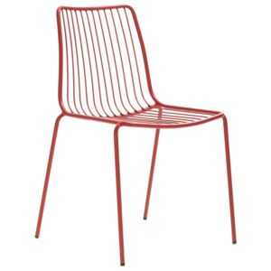 Pedrali Červená kovová zahradní židle Nolita 3651