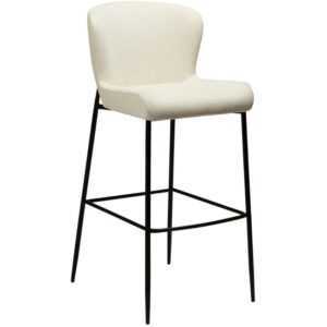 ​​​​​Dan-Form Bílá látková barová židle DAN-FORM Glam 78 cm