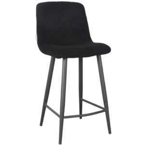 Černá látková barová židle LABEL51 Jep 65 cm