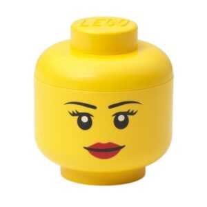 Žlutý úložný box ve tvaru hlavy LEGO® Girl mini 12 cm