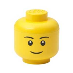 Žlutý úložný box ve tvaru hlavy LEGO® Boy mini 12 cm