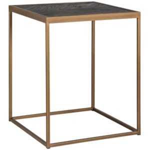 Černo mosazný dubový odkládací stolek Richmond Blackbone 50 x 50 cm
