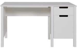 Hoorns Bílý dřevěný psací stůl Berdi 135 x 58 cm