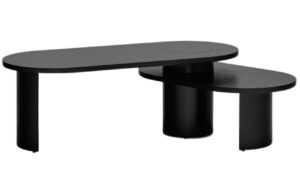 Černý dřevěný konferenční stolek Teulat Nori 120 x 85 cm