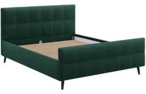 Zelená látková dvoulůžková postel MICADONI Gigi 180 x 200 cm