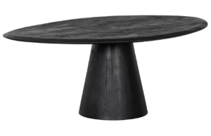 Hoorns Posture Coffee Table Wood Black Ø120cm