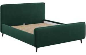 Zelená látková dvoulůžková postel MICADONI Kaia 140 x 200 cm