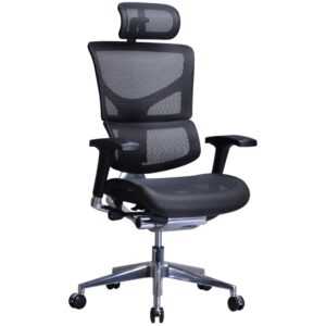 CLP Černá látková kancelářská židle Ergo