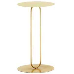 Zlatý kovový odkládací stolek Kave Home Nithanda 30