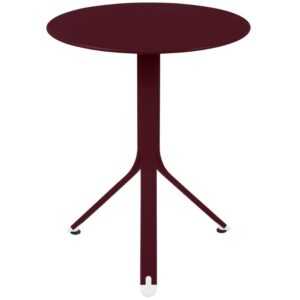 Třešňově červený kovový stůl Fermob Rest'O Ø 60 cm