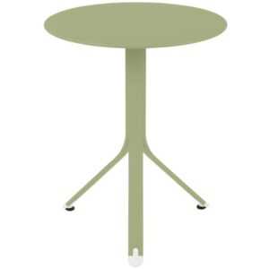 Světle zelený kovový stůl Fermob Rest'O Ø 60 cm