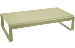 Světle zelený hliníkový zahradní konferenční stolek Fermob Bellevie 138 x 80 cm