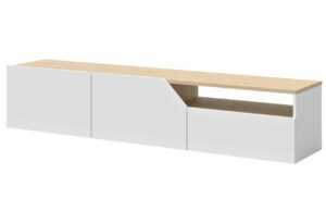 Bílý dubový TV stolek TEMAHOME VERONE 180 x 38 cm