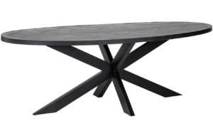 Černý oválný jídelní stůl Richmond Scotch 230 x 100 cm