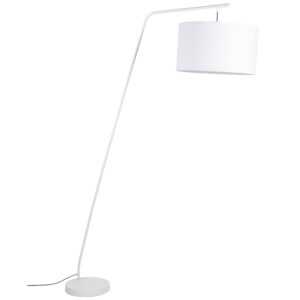 White Label Bílá kovová stojací lampa WLL MARTINE 224 cm
