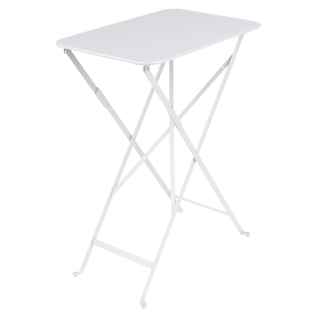Bílý kovový skládací stůl Fermob Bistro 37 x 57 cm