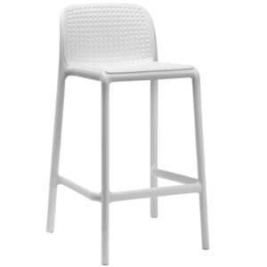 Nardi Bílá plastová barová židle Lido Mini 65 cm