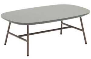 Šedý konferenční stolek Kave Home Bramant 100 x 60 cm s lila podnoží