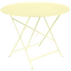 Citronově žlutý kovový skládací stůl Fermob Bistro Ø 96 cm