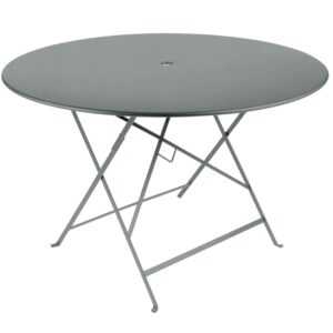Popelově šedý kovový skládací stůl Fermob Bistro 117 cm