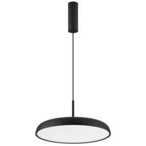 Černé kovové závěsné LED světlo Nova Luce Linus 45 cm