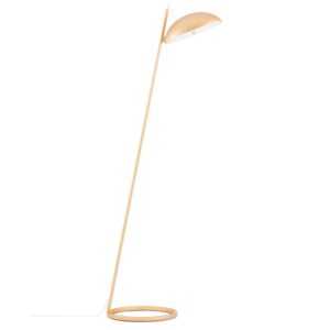 Zlatá kovová stojací LED lampa Nova Luce Flute 153 cm