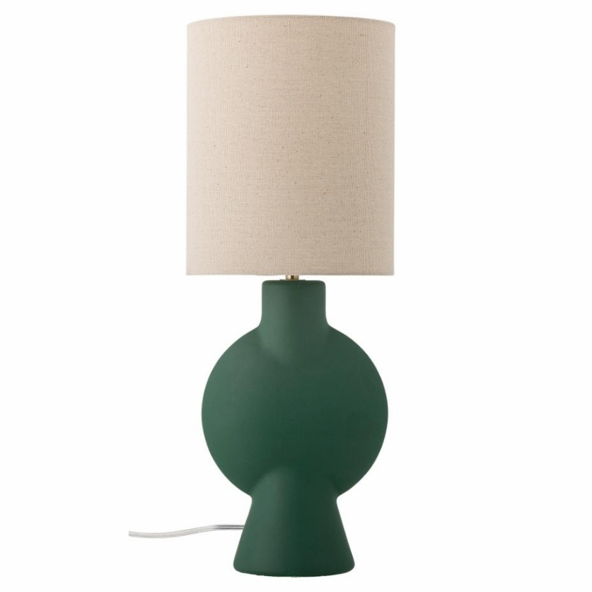 Zelená kameninová stolní lampa Bloomingville Sergio