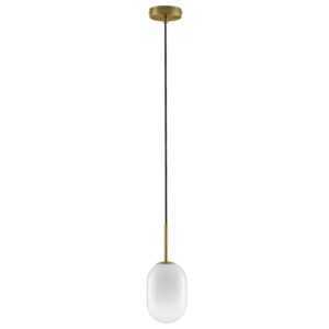 Bílé skleněné závěsné světlo Nova Luce Chrysi 12 cm