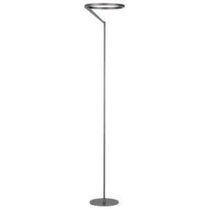 Stříbrnošedá kovová stojací LED lampa Nova Luce Tilia 168 cm