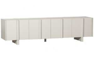 WOOOD Bílý borovicový TV stolek Almo 200 x 46 cm