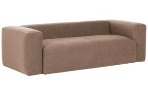 Kave Home Světle růžová trojmístná pohovka Blok 240 cm