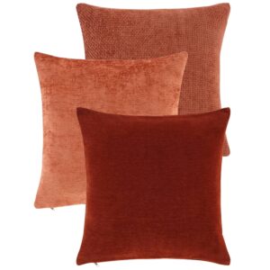 Jotex Sada tří cihlově červených povlaků na polštář CHLOE 50 x 50 cm
