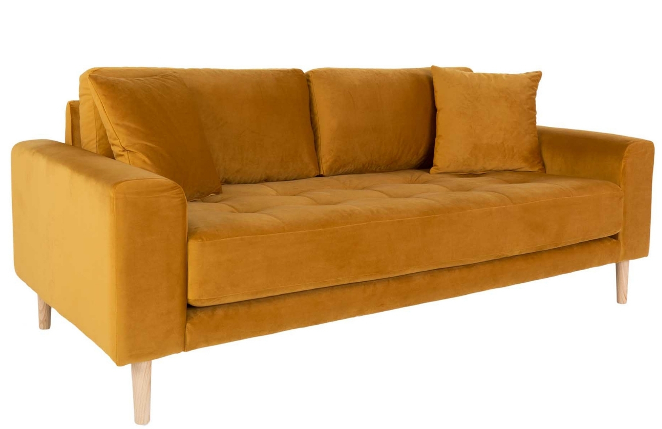 Nordic Living Sametová pohovka Limo 180 cm