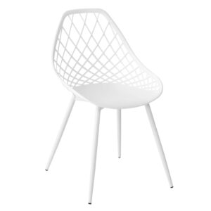 Bílá plastová jídelní židle Somcasa Josie
