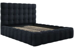 Micadoni Sametová postel Mamaia 140 x 200 cm s úložným prostorem