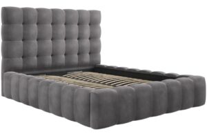 Micadoni Sametová postel Mamaia 160 x 200 cm s úložným prostorem