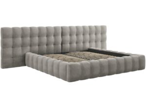 Micadoni Sametová postel Mamaia 200 x 200 cm s úložným prostorem