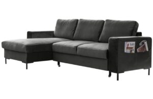 Miuform Sametová rozkládací pohovka Lofty Lilly 236 cm