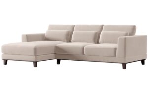 Windsor & Co Sametová rohová pohovka Leon 260 cm