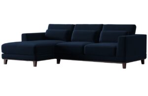 Windsor & Co Sametová rohová pohovka Leon 260 cm