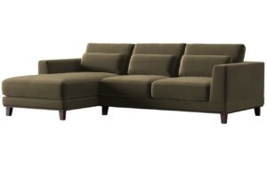 Windsor & Co Sametová rohová pohovka Leon 260 cm