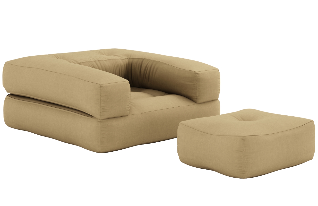 Karup Design Rozkládací křeslo Cube s podnožkou