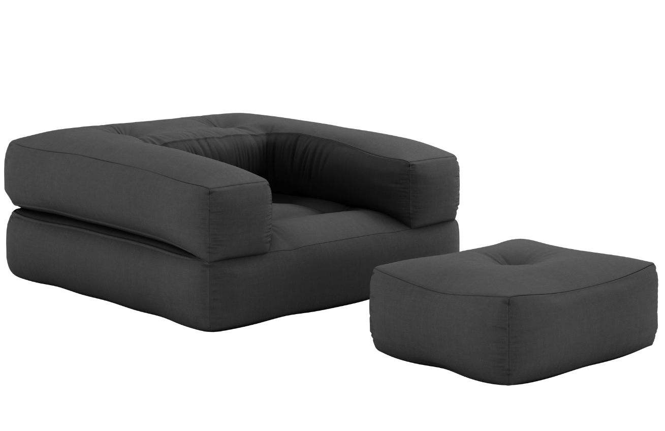 Karup Design Rozkládací křeslo Cube s podnožkou