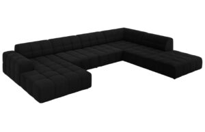 Cosmopolitan Design Sametová rohová pohovka Chicago 364 cm