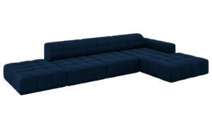 Cosmopolitan Design Sametová rohová pohovka Chicago 341 cm