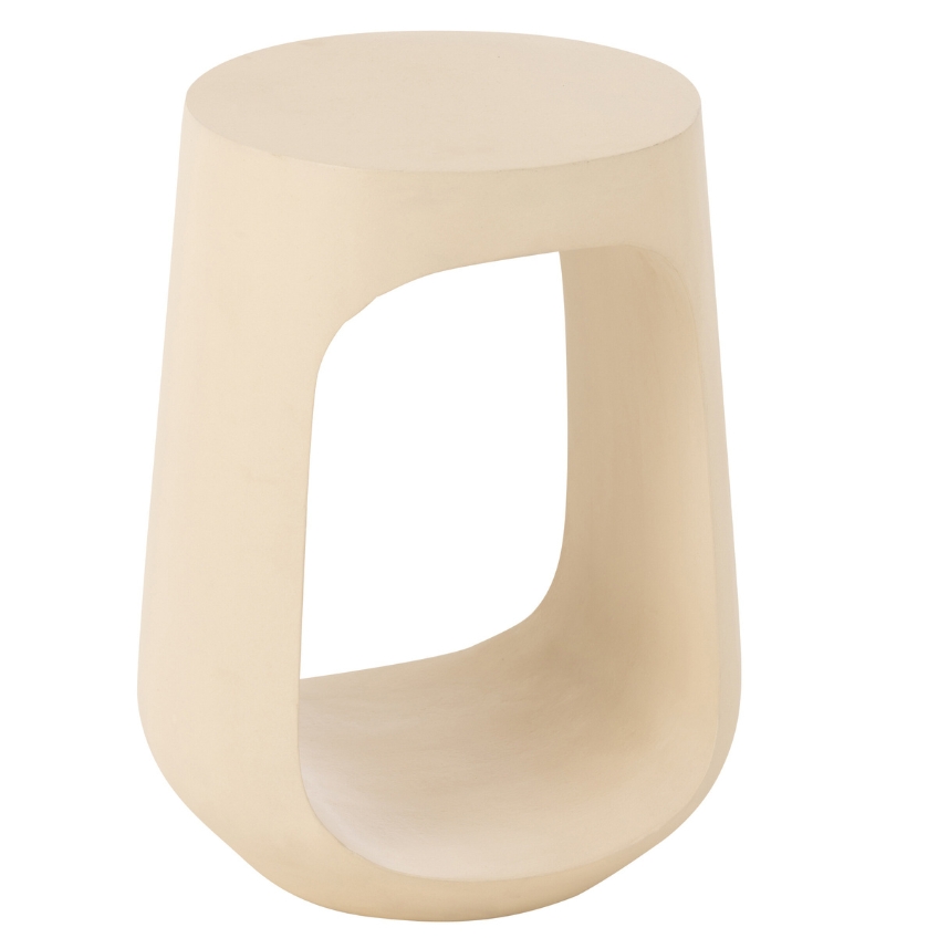 Béžový dřevěný odkládací stolek J-line Cargo 35 cm