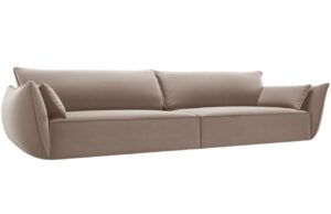 Micadoni Sametová pohovka Kaelle 248 cm